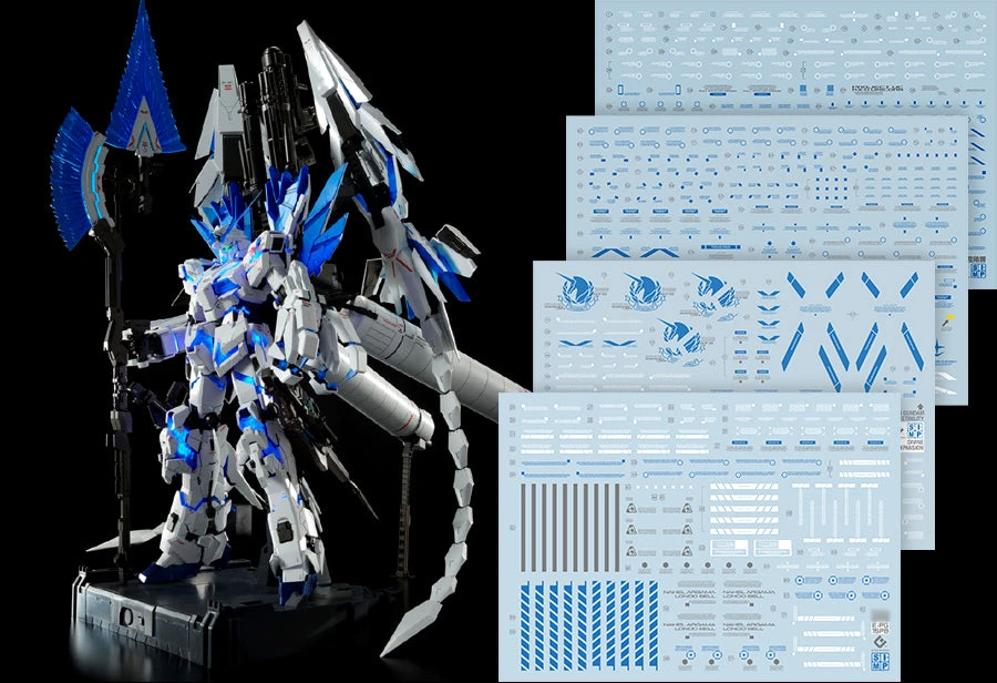 D21 PG Unicorn Gundam (Blue) Perfectibility & Divine Expansion Set Decal Sheet 1 D21 PG Unicorn Gundam (Blue) Perfectibility & Divine Expansion Set Decal Sheet