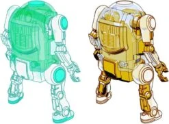 35 Mechatro WeGo Robots Cream Soda & Crystal Gold Model Kit Set -Bandai 80737673 8477 4e17 a940 5a0a60faa4c7