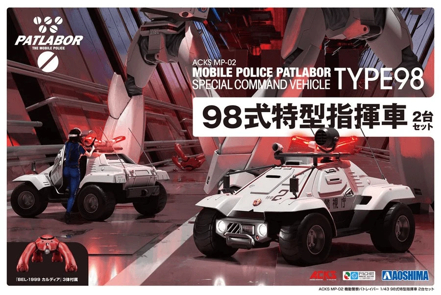 Mobile Police Patlabor Type 98 Command Vehicle Set Of 2 1/43 Scale Model Kits 2 Mobile Police Patlabor Type 98 Command Vehicle Set Of 2 1/43 Scale Model Kits - Image 2
