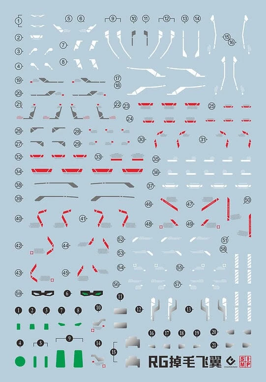 C19 RG Gundam Wing Zero Custom Decal Sheet 2 C19 RG Gundam Wing Zero Custom Decal Sheet - Image 2