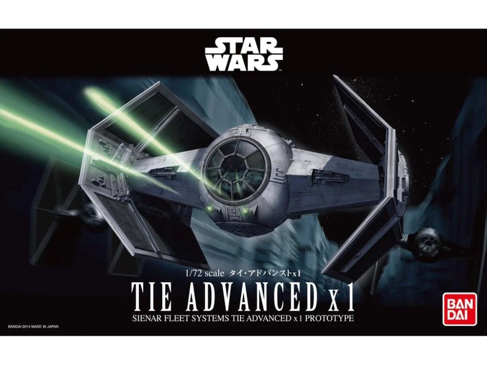 Bandai Star Wars TIE Fighter Advanced X1 1/72 Scale Model Kit 2 Bandai Star Wars TIE Fighter Advanced X1 1/72 Scale Model Kit - Image 2